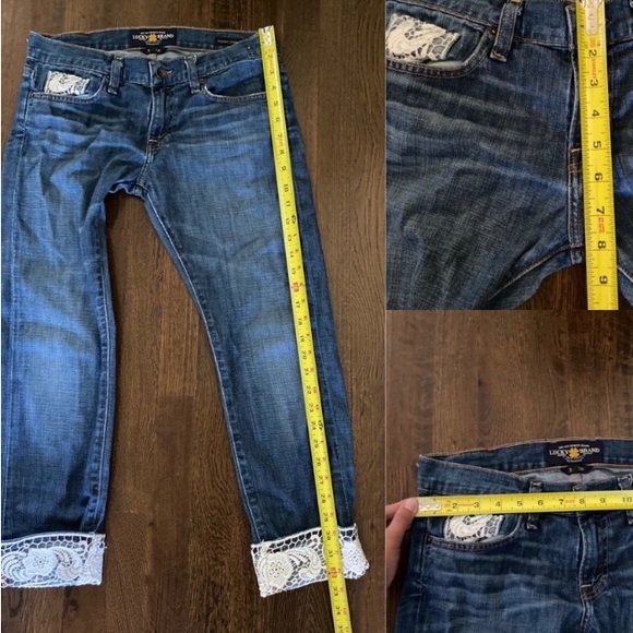 Lucky Brand Sienna Tomboy Crop Lace Cuff Jeans - Picture 8 of 8